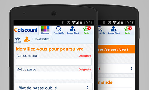 Version mobile du site Cdiscount