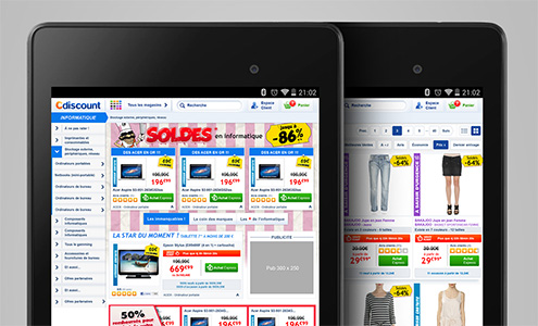 Version tablette du site Cdiscount