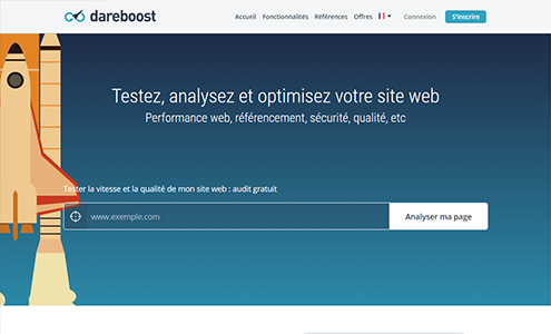 Page d’accueil de Dareboost