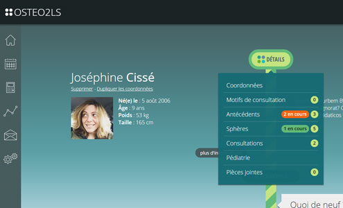 Dossier patient de l’extranet Ostéo2ls